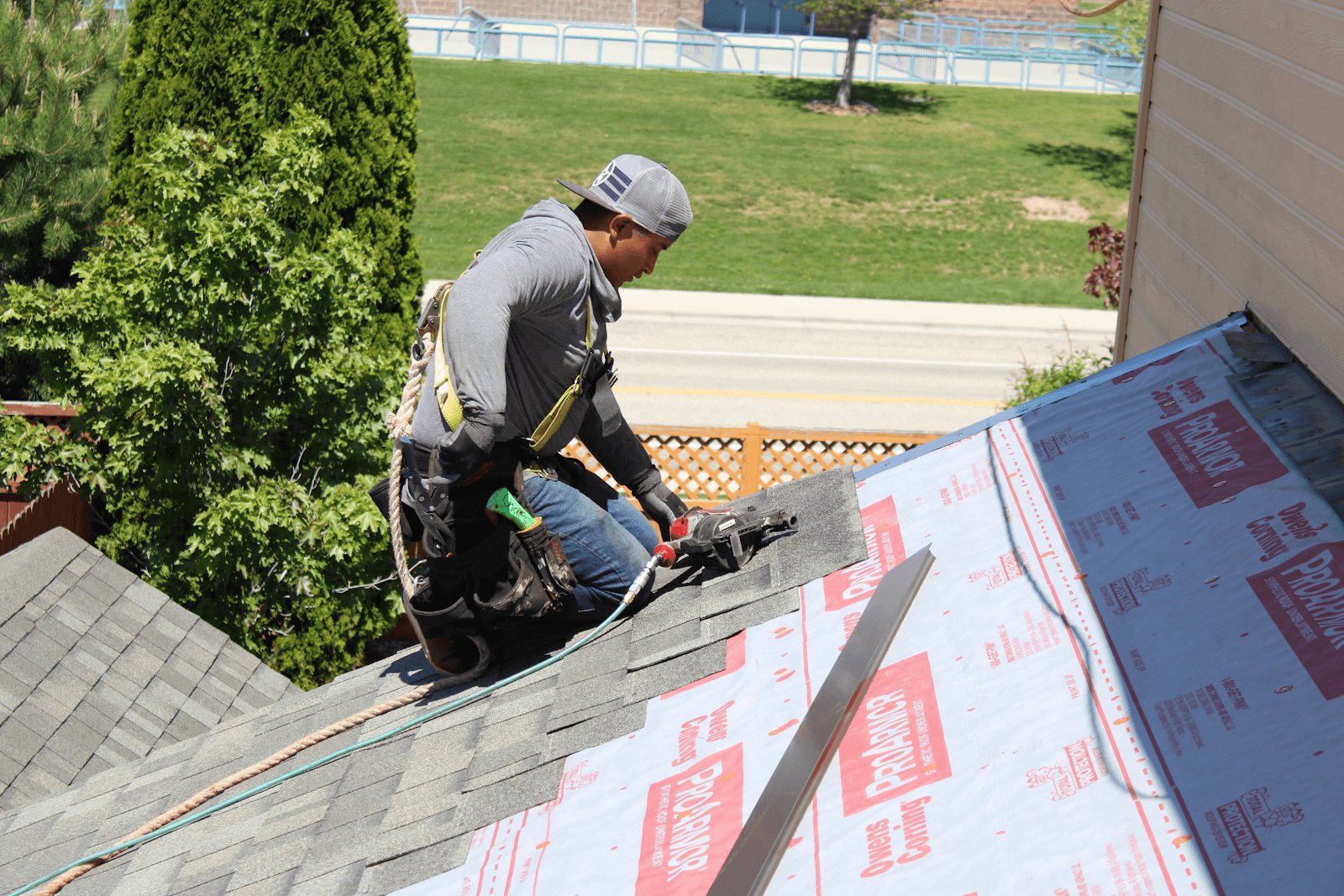 Professional roofing work
